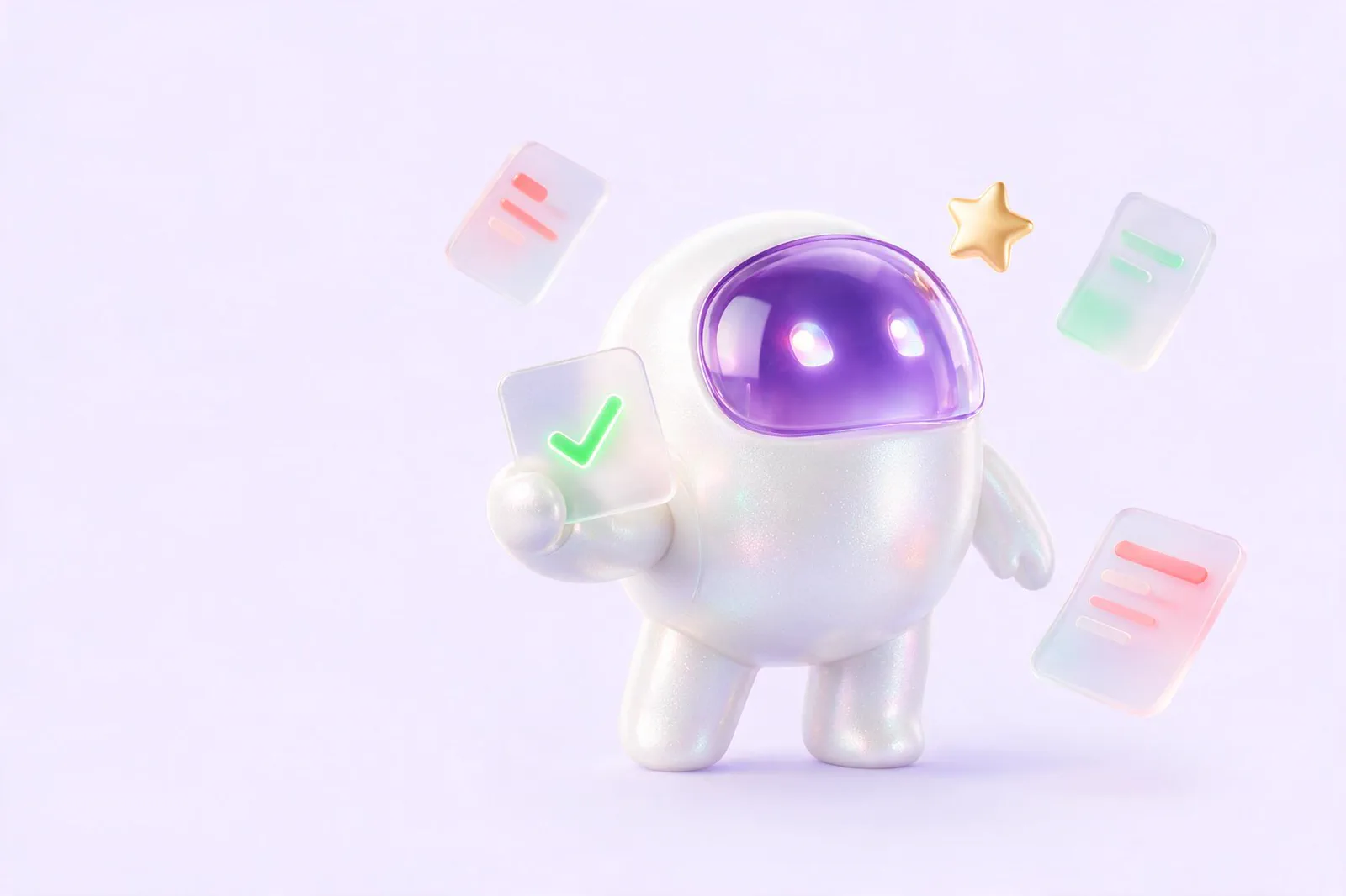 Q-bot de Super QQuiz preparando una actividad con tarjetas de aprendizaje